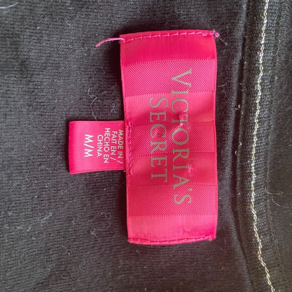 Victoria's Secret Women's Gray Black Knitted Glittery Long Sleeve Romper Size M - Picture 5 of 5